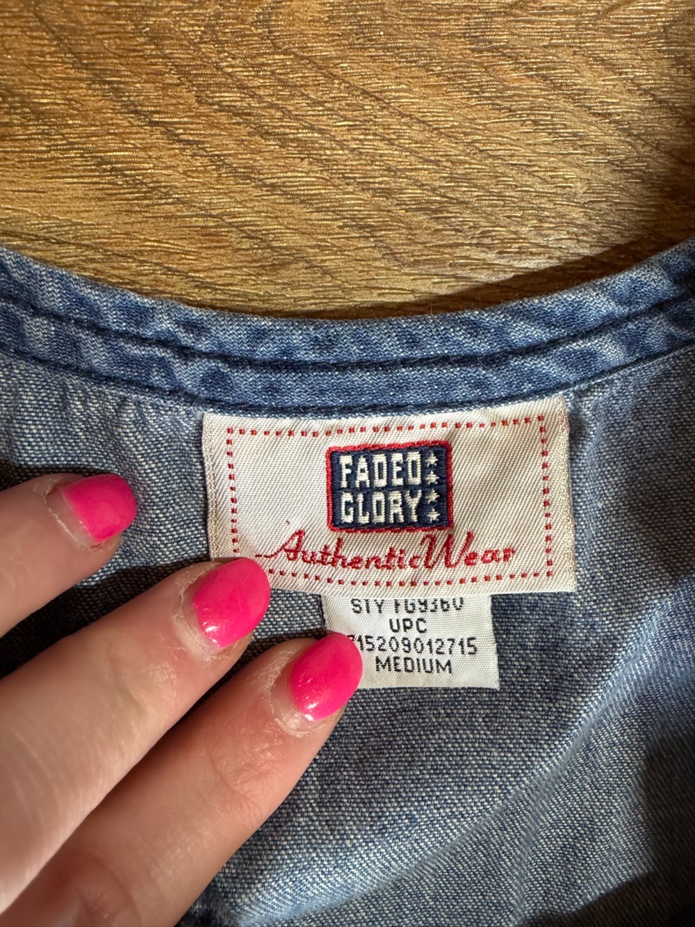 vintage Faded Glory Cottagecore grandmacore boho retro denim dress - Picture 7 of 10